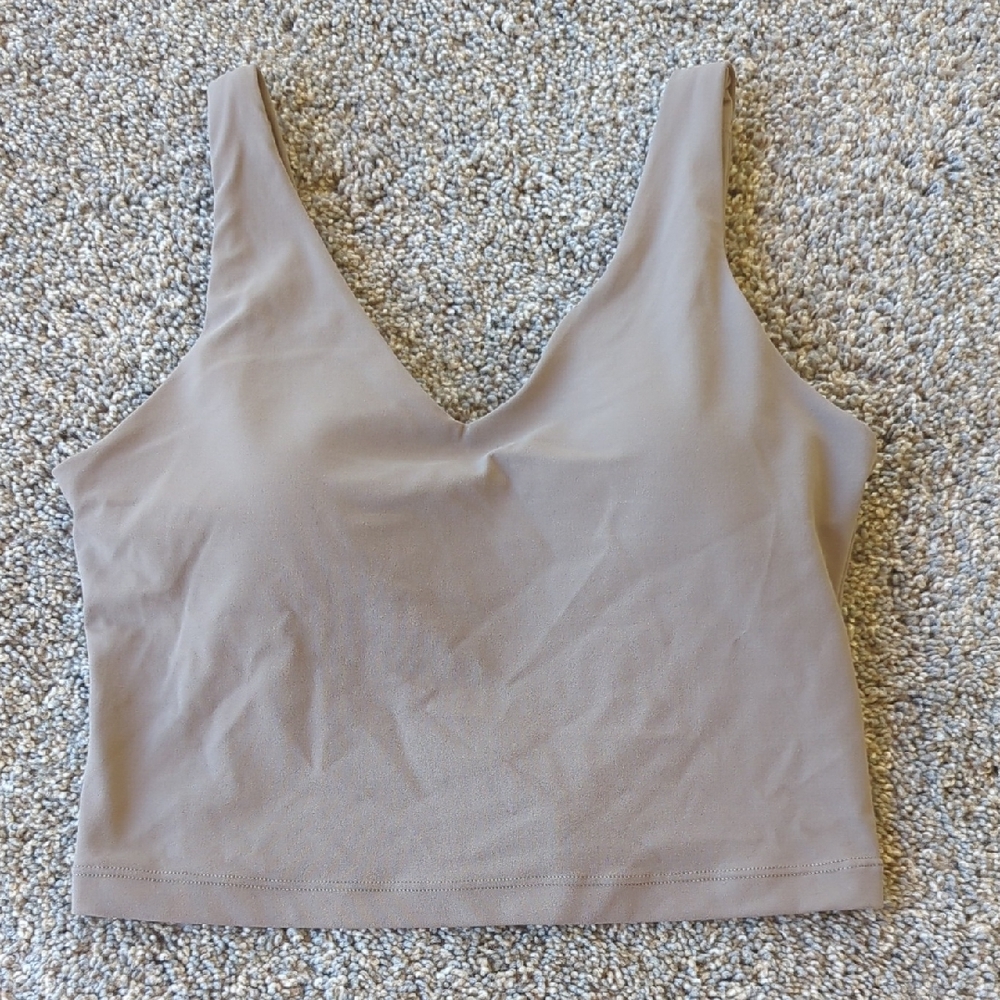Athleta Transcend V-Neck Crop Sports Bra - Pyrite, S, A-C